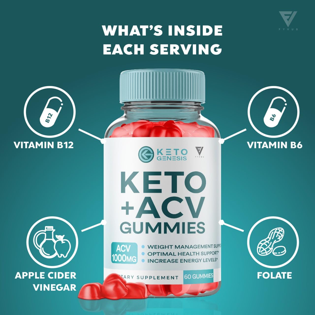 (2 Pack) Keto Genesis Keto ACV Gummies Advanced Weight Loss, Ketogenesis Keto